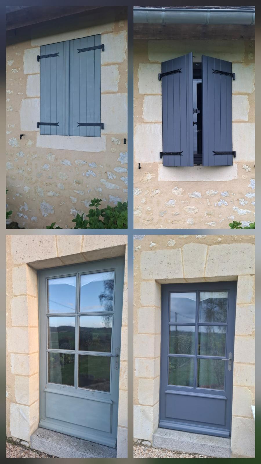 Volets et porte — Transformation en gris anthracite